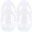 10 Inch Giant Plastic Easter Egg 4 Pcs Empty Jumbo Clear Easter Egg Fillable for Easter Fillers Basket Party Favor DIY Hunt Surprise Easter Eggs (4 Pcs - Clear ( 10 Inch ))