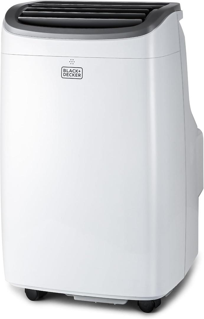 BLACK+DECKER 10,000 BTU Portable Air Conditioner for Rooms up to 450 Sq. with Remote Control, White