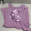 BeryLove Formal Cocktail Dresses Bridesmaid Wedding Guest Short Prom Dress Ruffle Hem Sleeveless Homecoming Lace Gowns (Medium, Purple)