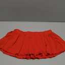 Afibi Women Sexy Pleated Mini Skirt Solid Ruffle Lingerie Skirts (Medium, Red)