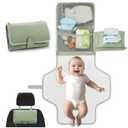 Portable Diaper Changing Pad by LilStinker, Newborn Baby Changing Pad & Travel Diaper Bag, Portable Changing Pad for Baby - Baby Changing Station, New Mom Gift (Sage Green)