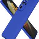 oakxco for Samsung Galaxy S21 Ultra Case Silicone, Ultra Slim Thin Phone Case for Women Girls, Plain Solid Color Minimalist Aesthetic Cute Girly Design, Soft Rubber Gel with Camera Cover, Royal Blue