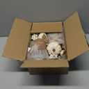 2 Pack 13.5 Inch Thanksgiving Decorations Thanksgiving Table Decor, Mason Jar with Maple Leafed Pumpkins Berried 20 LED Lights Timer Thanksgivings Centerpieces for Dinner Table Kitchen Bathroom Office (Grey White)