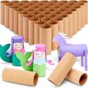 Bright Creations 48 Pack Empty Paper Towel Rolls for Crafts, Brown Cardboard Toilet Paper Tubes, DIY Craft Cardboard Rolls for Classroom, Halloween Decorations and Dioramas (1.6 x 4 in)