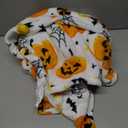 Joiedomi Halloween Throw Blanket - Soft Plush Spider Webs Bat Pumpkin Blanket - Cozy Flannel White Halloween Decoration for Party Sofa Bed Living Room 50"x60"