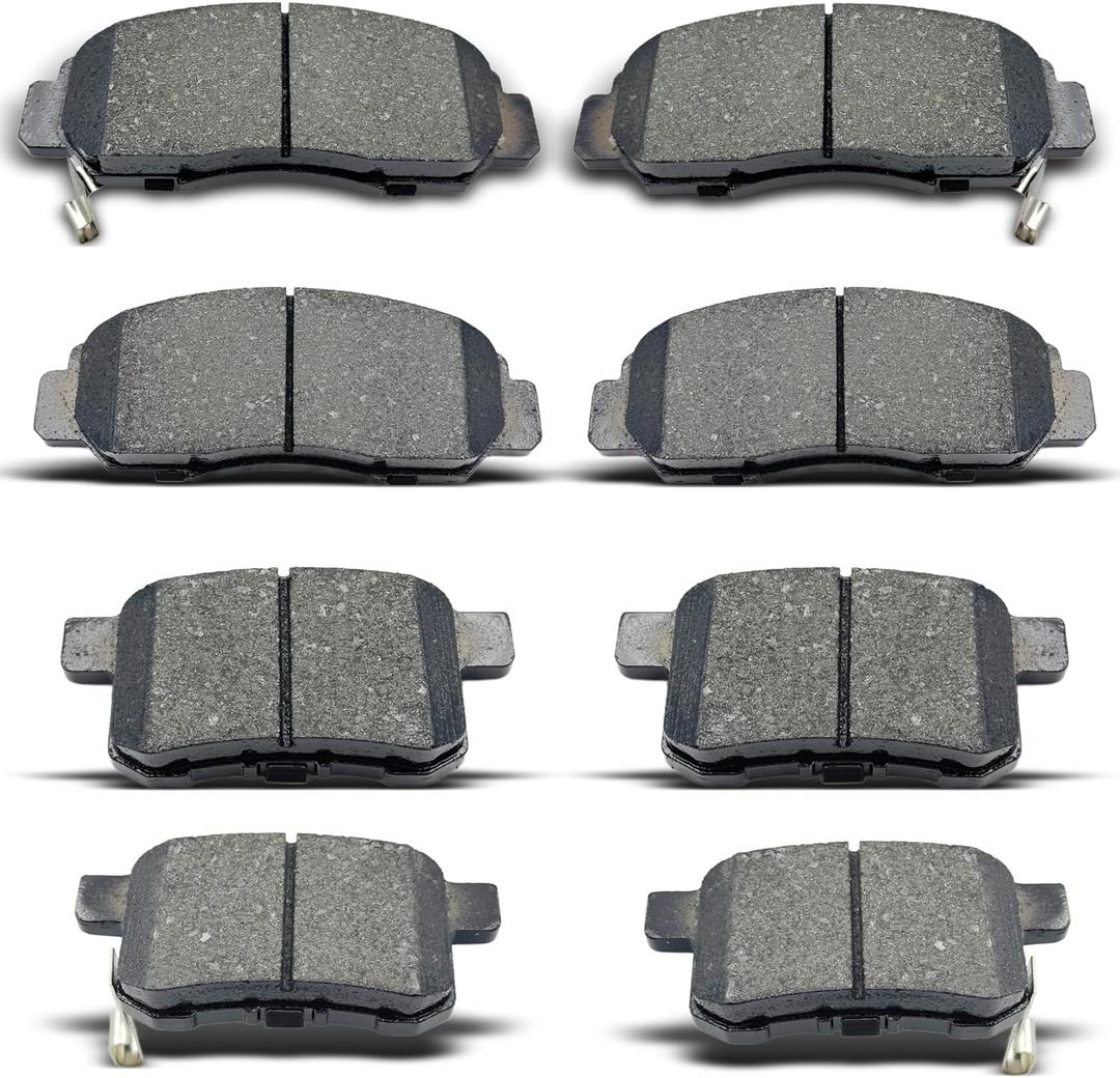 Front Rear Ceramic Brake Pads 8 Pieces Set fit for 2008-2012 Honda Accord,for 2009-2014 Acura TSX