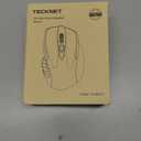 TECKNET Wireless Mouse (BT5.0/3.0 & 2.4G) Rechargeable 4800 DPI Silent USB A & Bluetooth Mouse 6 Buttons, Wide Compatibility - Grey