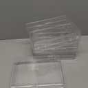 Clear Hinged Plastic Storage Boxes (4 Pack) – 7" x 5" x 1.75" Small Organizer Containers for Crafts, Games, Office Supplies – Stackable, Durable, BPAFree, Made in USA