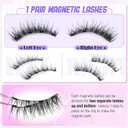 Magnetic Eyelashes, Magnetic Eyelashes with Applicator, Natural Look Magnetic Lashes, No Need Glue False Eyelashes Wispy Lashes by Lanflower