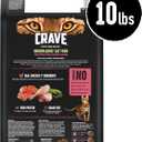 CRAVE Grain Free Indoor Adult High Protein Natural Dry Cat Food with Protein from Chicken & Salmon, 10 lb. Bag