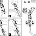 Eden 96806 Heavy-Duty Metal Fireman Hose Nozzle | 7 Spray Patterns, High-Pressure Garden Sprayer with Quick Connect Set & Bonus Washers