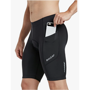 baleaf Men's Padded Bike Shorts Cycling Road Biking Riding Bicycle Cycle Wear Pockets UPF 50+ MTB Accessories Tights, Medium