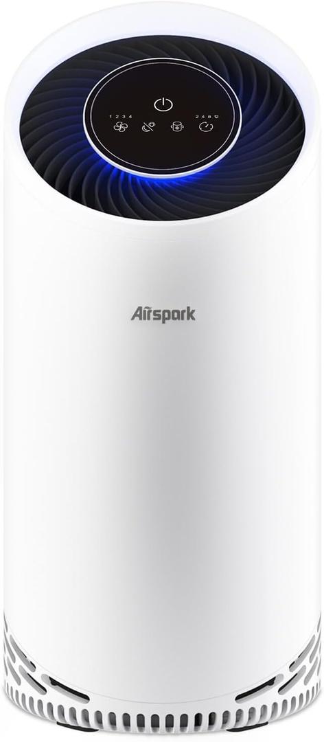 Air Purifiers for Home Large Room Bedroom Up to 2400 Ft with 4-Stage Ture HEPA. Airspark Air Filter Captures 99.99% Dust Smoke Pollen Daner. Air Cleaner for Pet Hair Odor Eliminator 22dB Night Light