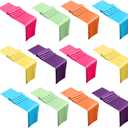 12 Pcs Neon Glow Bright Color Satin Silk Table Runners, Neon Glow Party Chair Sashes for Neon Birthday Banquet Wedding Mexico Fiesta Picnics Party Decoration, 12 x 108 Inch