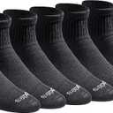 Dickies Men's Dri-Tech Moisture Control Quarter Socks,XXL (6 Pairs) (Black)