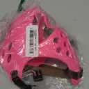 BARKLESS Short Snout Dog Muzzle, Soft Silicone Flat Faced Muzzle for French Bulldog Shih Tzu and Pug for Biting Chewing Licking and Grooming, Allows Panting (M, Hot Pink)
