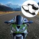 Worldmotop Offroad Rear View Side Mirror Adjustable Motorcycle Side Rearview Mirrors Replacement for KAWASAKI Ninja ZX10R ZX-10R ZX 10R 2011-2015 (Black)