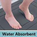 Arotive Memory Foam Bathroom Rug Mat 54x24, Ultra Soft and Absorbent Bath Mat, Machine Wash Dry, Comfortable Bath Rug Carpet for Bathroom Floor, Tub and Shower, Dark Grey