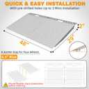 VNN 29" x 48" Shed Ramp for Riding Mower & Lawn Equipment | 1500 LB Capacity Anti-Slip Punch Plate Ramp for ATV, Motorcycles, Garages & Barns (2PC, Aluminum)
