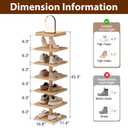 YQJJGL 6-Tier Vertical Shoe Rack, Narrow Shoe Tower for Small Space