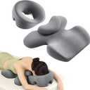 Massage headrest for Bed, a Chest and face Support Sleep Pillow, is Suitable for Massage, SPA and Sleep. Face Down for Eye Surgery After Surgery for Sleeping (Grey)