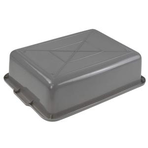 Kekow 2-Pack 8 L Commercial Box Tub, Small Plastic Bus Box (gray and black)