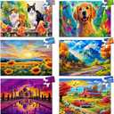 6 Pack 36-Piece Large Jigsaw Puzzles Easy Dementia Alzheimer Products Dementia Activities Memory Training Game for Alzheimer's Patients in Nursing Home Gift (Style 2)