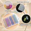 VTG Newly Upgraded Transparent Large Capacity Diamond Painting Storage Containers,96 Grid Craft Organizers and Storage, Suitable for Nail Art, Necklaces, Bead Storage Containers