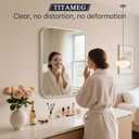 Brushed Nickel Bathroom Mirror for Over Sink, 30"x36" Aluminum Frame Rectangle Wall Mirror, Modern Decorative Vanity Mirror for Living Room, Bedroom