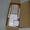 2026 WiFi Extenders Signal Booster for Home, 1200Mbps Dual-Band 5GHz 2.4GHz Signal Long Range Up to 10000 sq. ft & 50 Devices (6 Antennas)