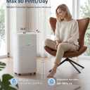 80 Pints/Day Compressor Dehumidifier for Home up to 5,500 Sq.Ft, Dehumidifier with Drain Hose, Humidity Control, 3 Modes, 24H Timer, Water Tank, Child Lock for Bathroom, Basement, Bedroom