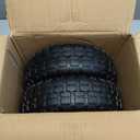 Set of 2 4.10/3.50-4 Tire and Inner Tube, Premium Rubber Wheelbarrow Replacement Parts for Hand Truck Lawn Mower Dollies Wagon Dolly Trailers Go kart