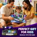 Kids DJ Mixer Controller Table Musical Toy with LED Lights Sound Effect Microphone Piano DJ Mixer Board Music Toys for Kids, Birthday Gift Toys for 3 4 5 6 7 Year Old Boy Girl