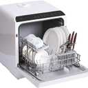 Countertop Dishwasher with built-in water tank, countertop mini portable dishwasher for apartments and RVs, Compact Dishwasher that can wash baby bottles. Dish washer machines with drying function.