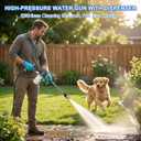 Aquoxis Pressure Washer Gun, High Pressure Hose Nozzle, 3 Spray Modes Handheld Pressure Washer Nozzle for 3/4" Garden Hose, Watering Sprayer for Cleaning Yard Patio Car Pets