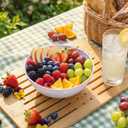 bUCLA 50 Pack White Plastic Serving Bowls - 24oz Disposable Bowls for Salad, Cereal, Dessert, Fruit & Chip - Ideal for Wedding & Party