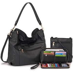 Large Crossbody Bags Ladies Shoulder Handbags Purse and Wallet Set for Women Totes Hobo Purses