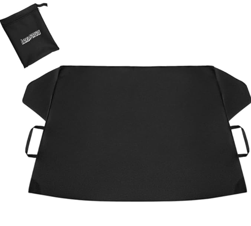 LoyaForba Car Magnetic Windshield Snow Cover for Ice, All Weather Application Windshield Cover, Snow and Wiper Protector for Most Cars, SUVs, Vans, Winter Car Front Window Accessories, 74"x42"