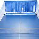 TNZMART Portable Ping Pong Net with Ball Picker Upper for Any Table Tennis Table Self Collection Clamps Easy Setup Set for Adults Beginners Home Indoor Outdoor Training (Without Speed Bumps, Blue 2)