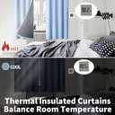 BGment Thermal Insulated 100% Blackout Curtains for Bedroom with Black Liner, Double Layer Full Room Darkening Noise Reducing Rod Pocket Curtain (52 x 84 Inch, Spa Blue, 2 Panels)
