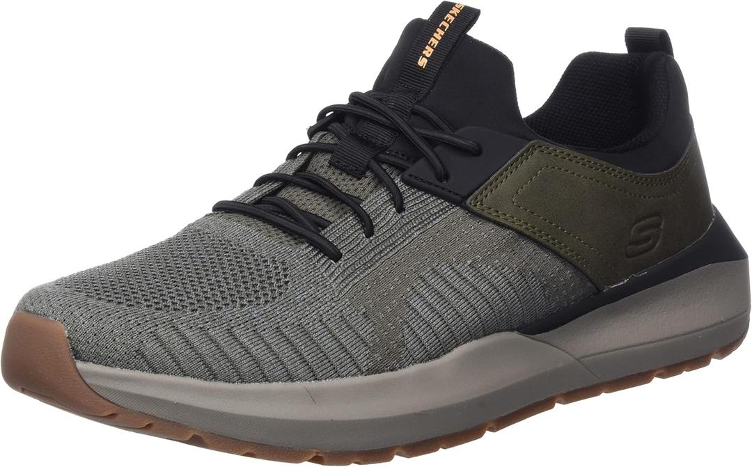 Skechers Men's Neville-Calhan Oxford (10, Olive/Black)