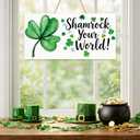 3 x OHOME St Patricks Day Decorations - Hanging Wooden Sign for Wall Home Door Birthday | Shamrock Decorations Wood Wreaths Irish St Patty's Day Accessories Party Favors - St. Patrick's Day Decor