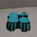 Geyoga Kids Waterproof Winter Snow Ski Gloves for Boy Girl Outdoor Warm Thickening Snowboard Gloves (8-12 Years, Blue Green)