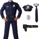 Spooktacular Creations Halloween Cop Costume Men, Blue Police Costume for Cop Adult Halloween Costume Cosplay Party (Medium)