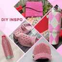 20000Pcs Pink Rhinestones for Bedazzling with B7000 Jewelry Glue, Resin Rhinestones for Crafting Crafts DIY, Bedazzler Kit Gems for Clothing Shoes Tumblers Fabric Nail Art Assorted Size 3/4/5/6mm (X Large Pack + 3Pcs Glue)