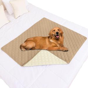 Smiry Waterproof Dog Bed Cover Pet Blanket, Soft Washable Dog Blanket for Furniture Bed Couch Sofa Reversible, Checkered (40"x50", Camel/Beige)