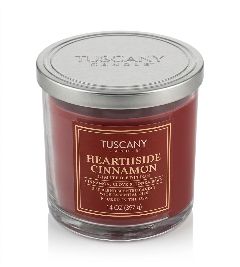 Tuscany Candle Limited Edition Hearthside Cinnamon Scented Jar Candle, 14 oz