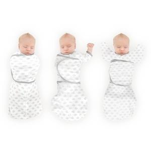 SwaddleDesigns 6-Way Omni Swaddle Sack, Arms Up Swaddle for Newborn, More Options to Calm Startle Reflex, Improves Sleep, Easy Transition Baby Sleep Sack, 12-18 lbs, Tiny Hedgehogs Black 