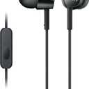 Sony MDREX155AP in-Ear Earbud Headphones/Headset with mic for Phone Call, Black (MDR-EX155AP/B)