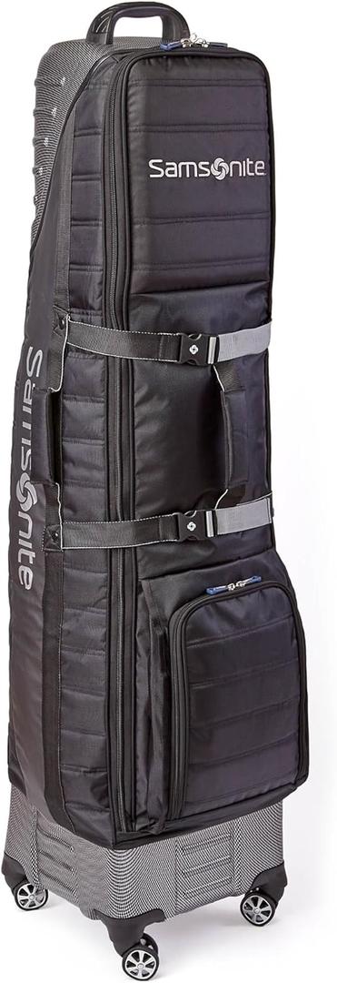 Samsonite "The Protector Hardside and Softside Golf Travel Bag with Shark Wheels, Waterproof Exterior (One Size, Black)